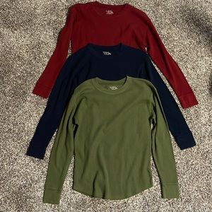 Three thermal shirts, size medium